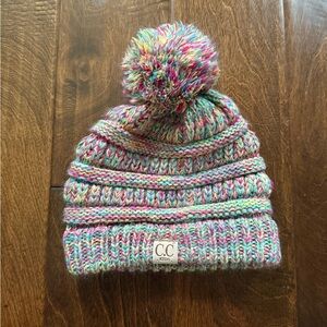Kids Four-Tone Pom CC Beanie